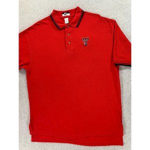 Texas Tech Red Raiders Campus‎ Short Sleeve Polo Shirt (Men's XL) Red